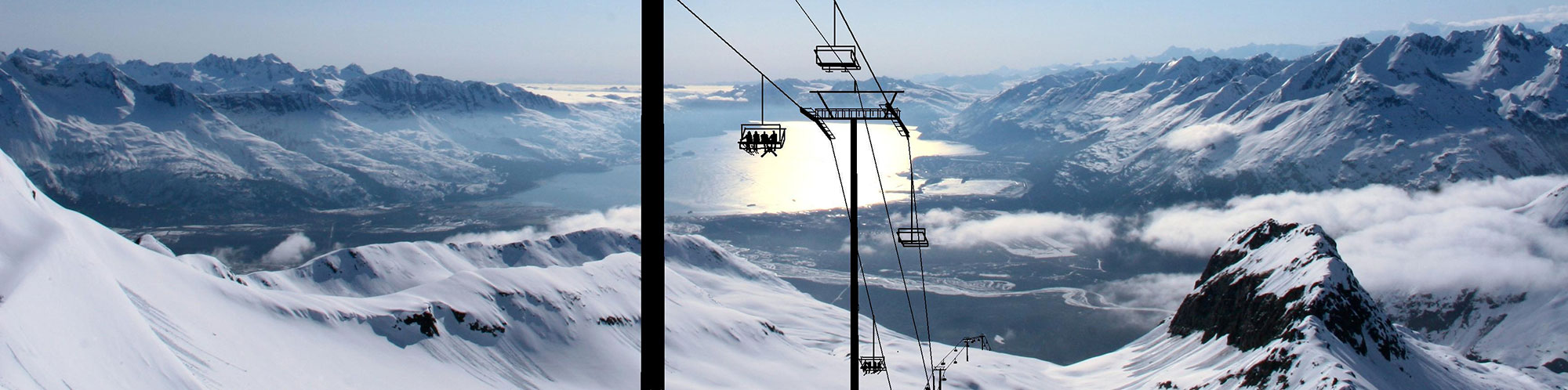 View of mountains and chair lift